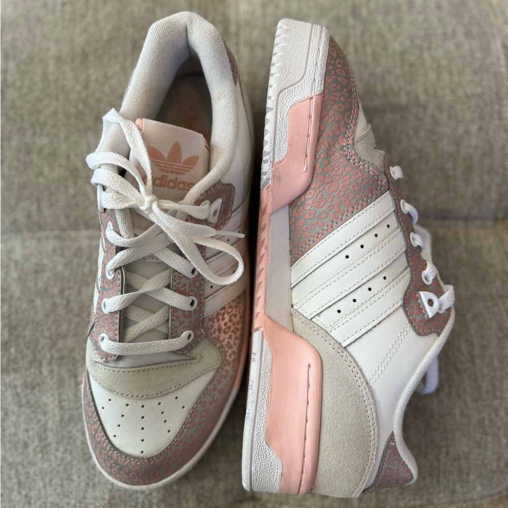 Pink & White Adidas Women’s Size 10.5 Tennis Shoes